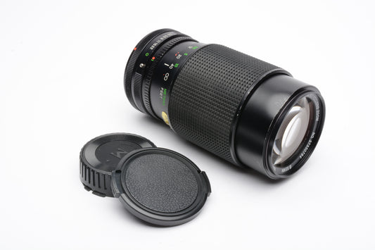 Vivitar 75-205mm F3.5-4.5 MC macro zoom lens for Canon FD w/Caps