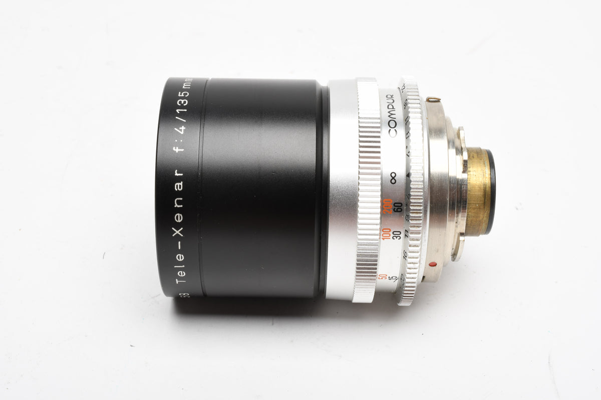 Kodak Schneider Retina Tele-Xenar 135mm F4 Lens for Kodak Reflex w/Box, jewel case, Hood, Nice!