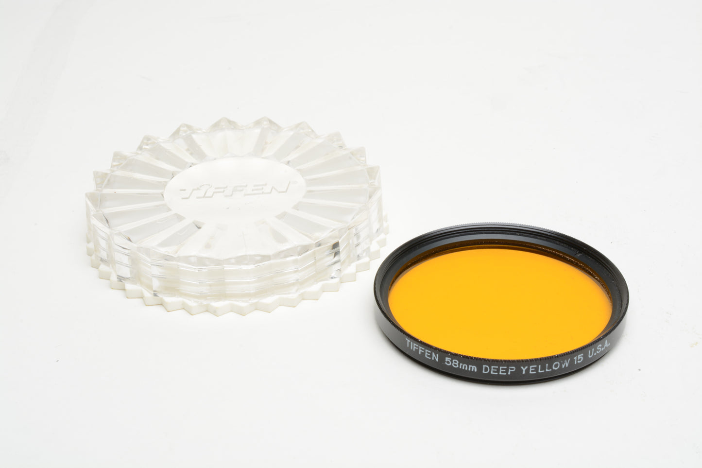 Tiffen 58mm #15 deep yellow filter in jewel case, very clean (Copy)