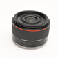 Samyang AF 24mm f2.8 FE Lens for Sony E Mount, Case, hood, caps, Mint-