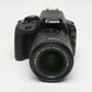 Canon Rebel SL1 DSLR w/18-55mm. f3.5-5.6 IS STM zoom, case, batt+charger+manuals