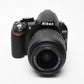 Nikon D3100 DSLR w/Nikkor AFS 18-55mm f3.5-5.6G VR, batt+charger 7613 Acts