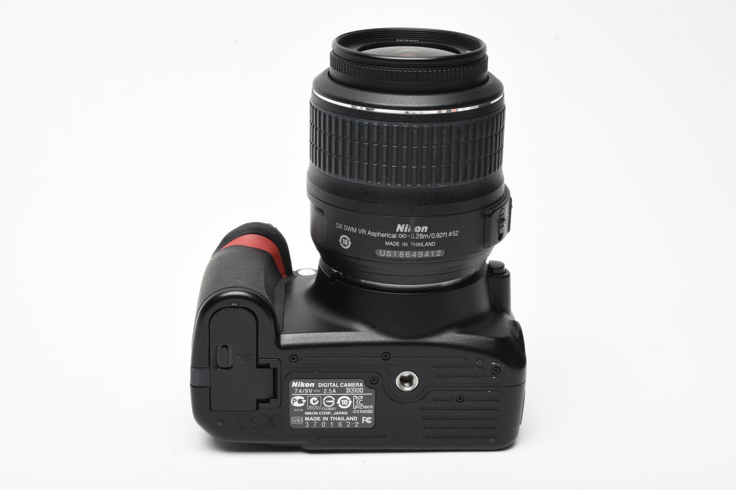 Nikon D3100 DSLR w/Nikkor AFS 18-55mm f3.5-5.6G VR, batt+charger 7613 Acts