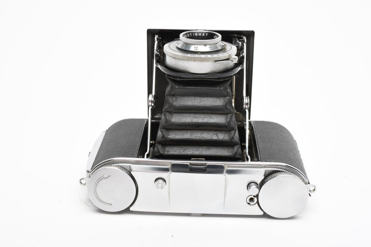 Ansco Speedex Folding Camera 90mm F4.5 Lens w/ Leather Case, Vintage, Read*
