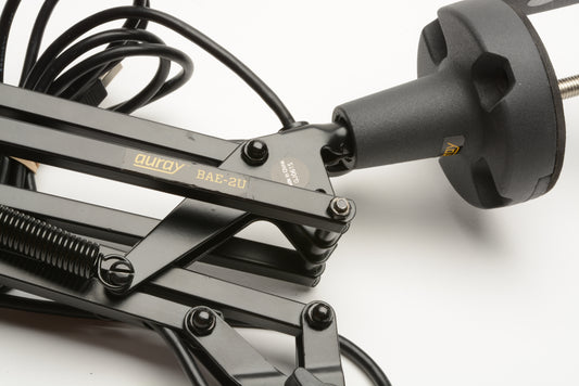 Auray BAI-2U 2-Section Broadcast Arm w/Internal Springs & Integrated USB Cable + Clamp