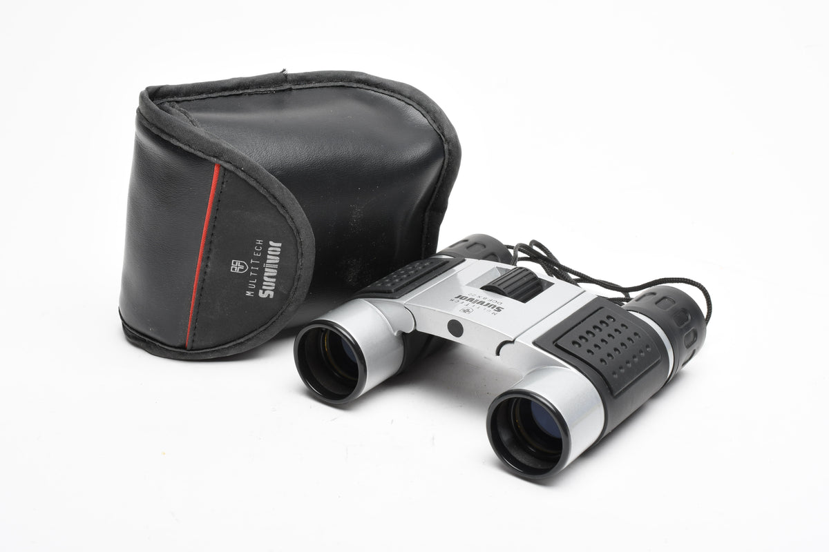 MultiTech Survivor Binoculars DCF 8x22 w/Case, Nice!