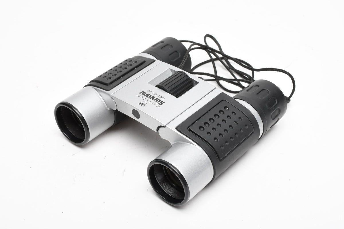 MultiTech Survivor Binoculars DCF 8x22 w/Case, Nice!