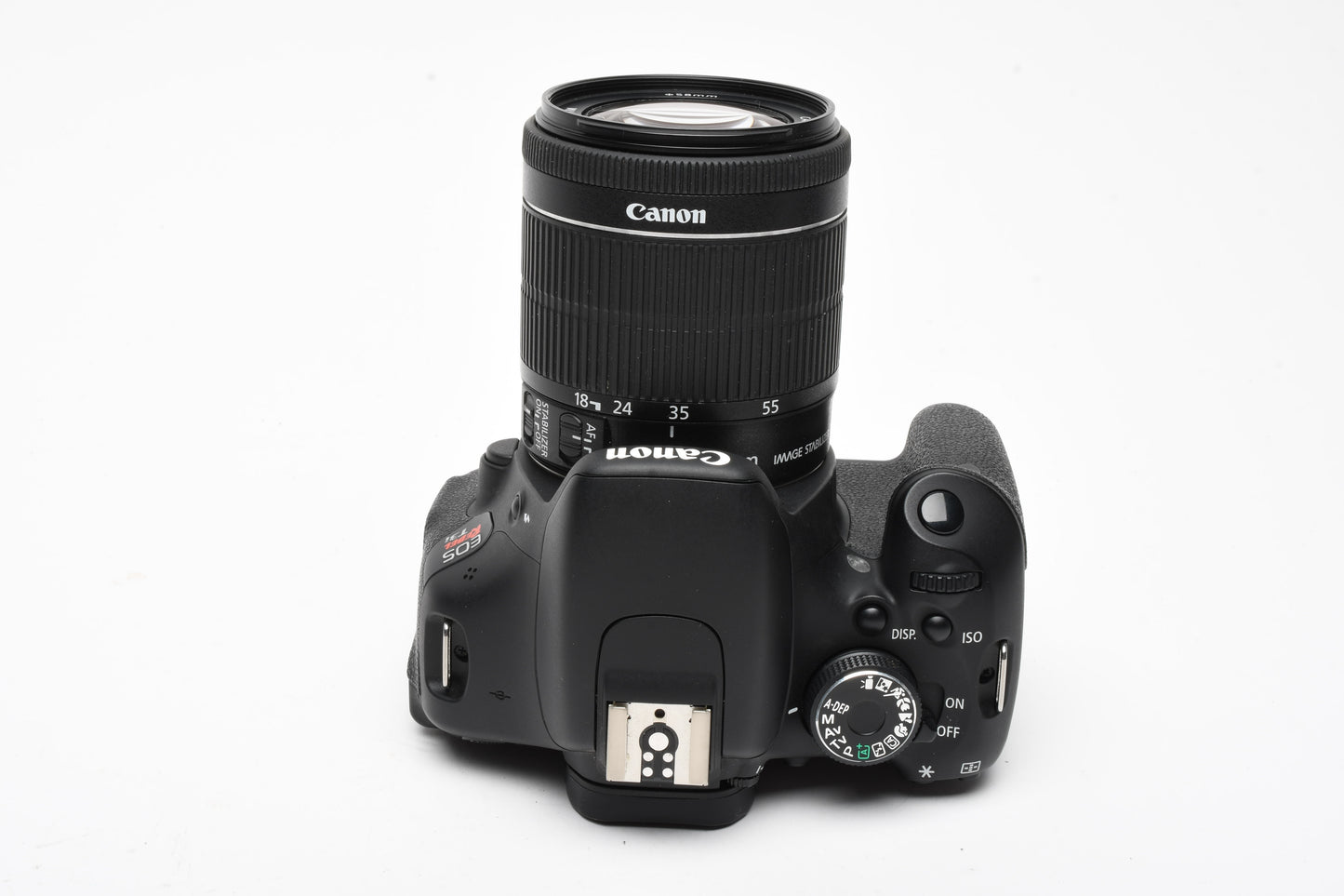 Canon EOS T3i w/18-55mm f3.5-5.6 IS STM lens, batt+charger, Only 1122K Acts!