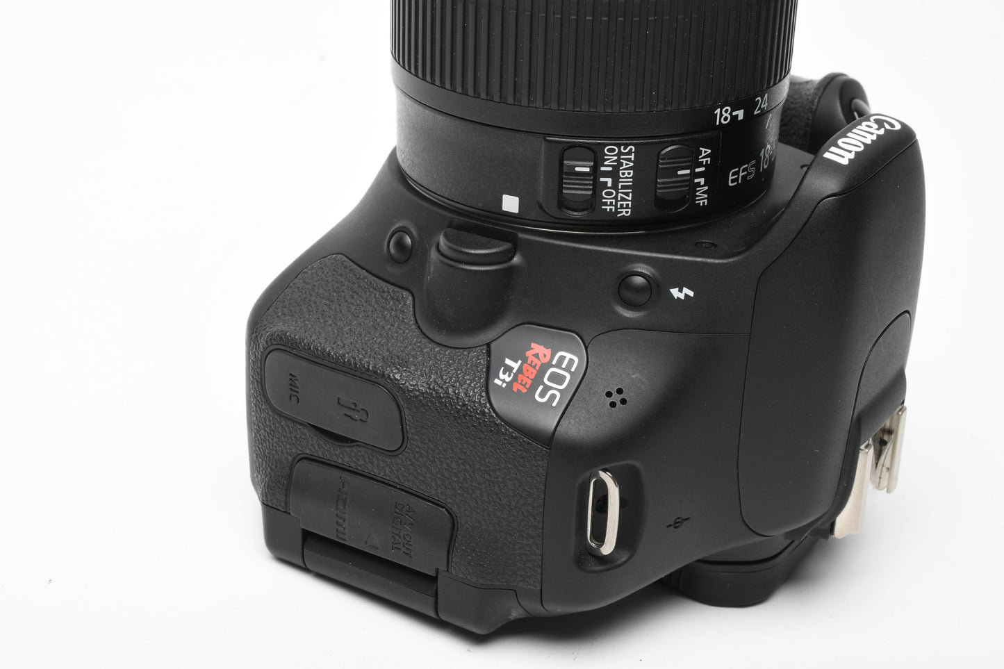 Canon EOS T3i w/18-55mm f3.5-5.6 IS STM lens, batt+charger, Only 1122K Acts!