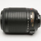 Nikon AFS Nikkor 55-200mm F4-5.6G ED DX VR zoom lens, caps, hood, pouch, Mint-