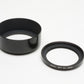 Pentax Asahi 46mm metal lens hood w/46mm ring in case, nice (Black)