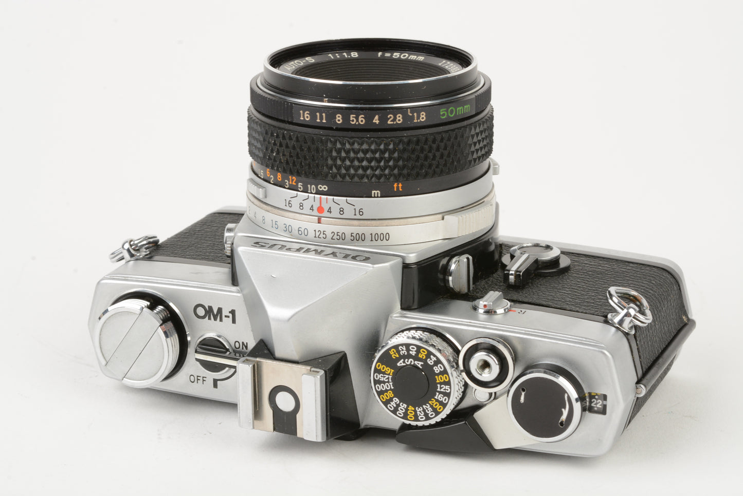 Olympus OM-1 35mm SLR w/Olympus Zuiko 50mm f/1.8 Lens, new seals, shoe, nice!