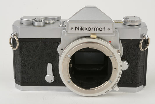 Nikon Nikkormat FT 35mm SLR Body, New Seals!  Nice & clean, accurate