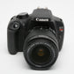 Canon EOS Rebel T5 DSLR w/18-55mm zoom, batt+charger+SD card, Only 10,492 Acts!