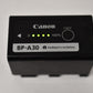 Canon CG-A20 battery charger w/ BP-A30 battery, great condition