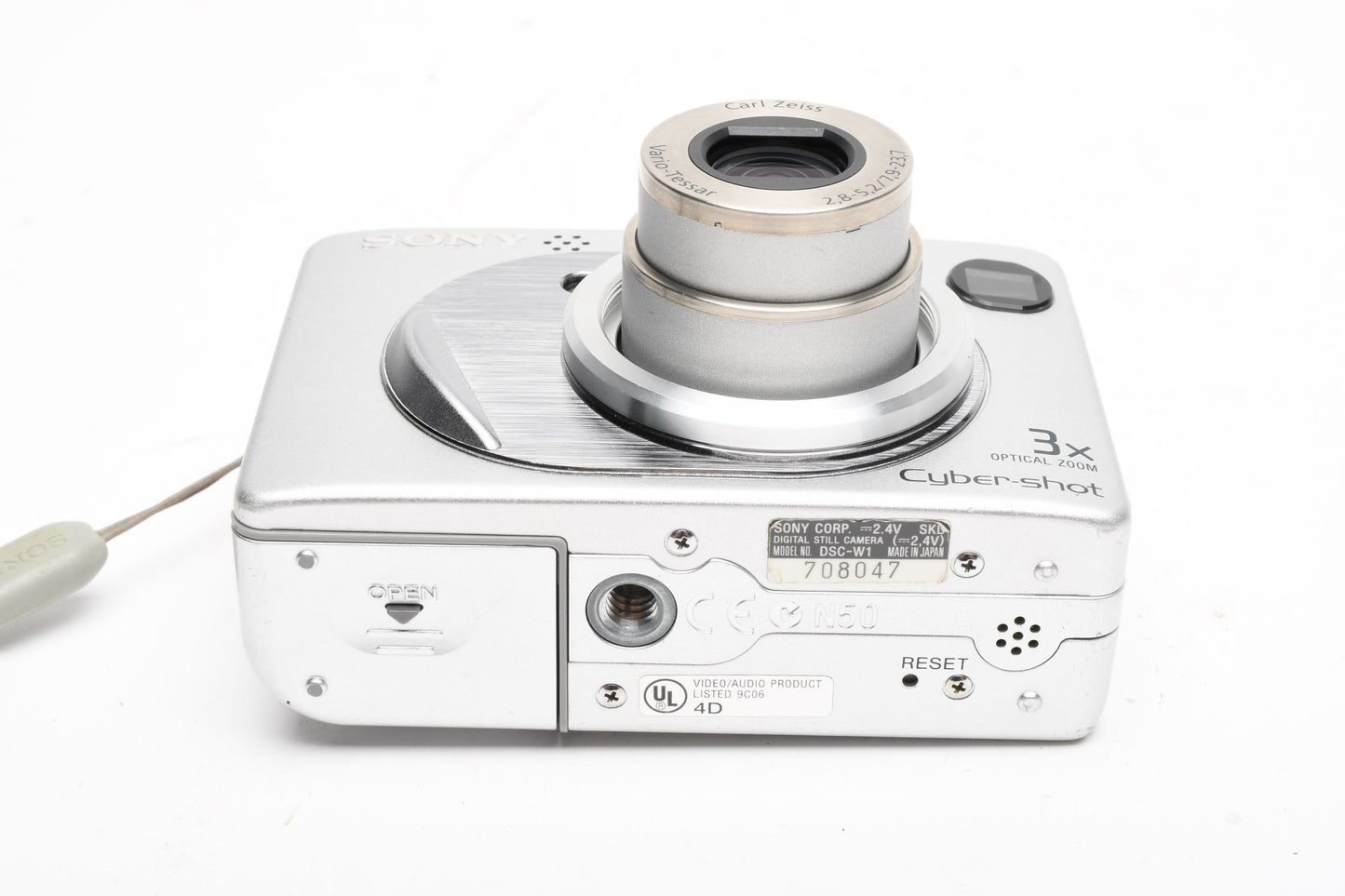 Sony DSC-W1 5.1MP Digital Point&Shoot camera, Zeiss lens, Card, Tested, Great