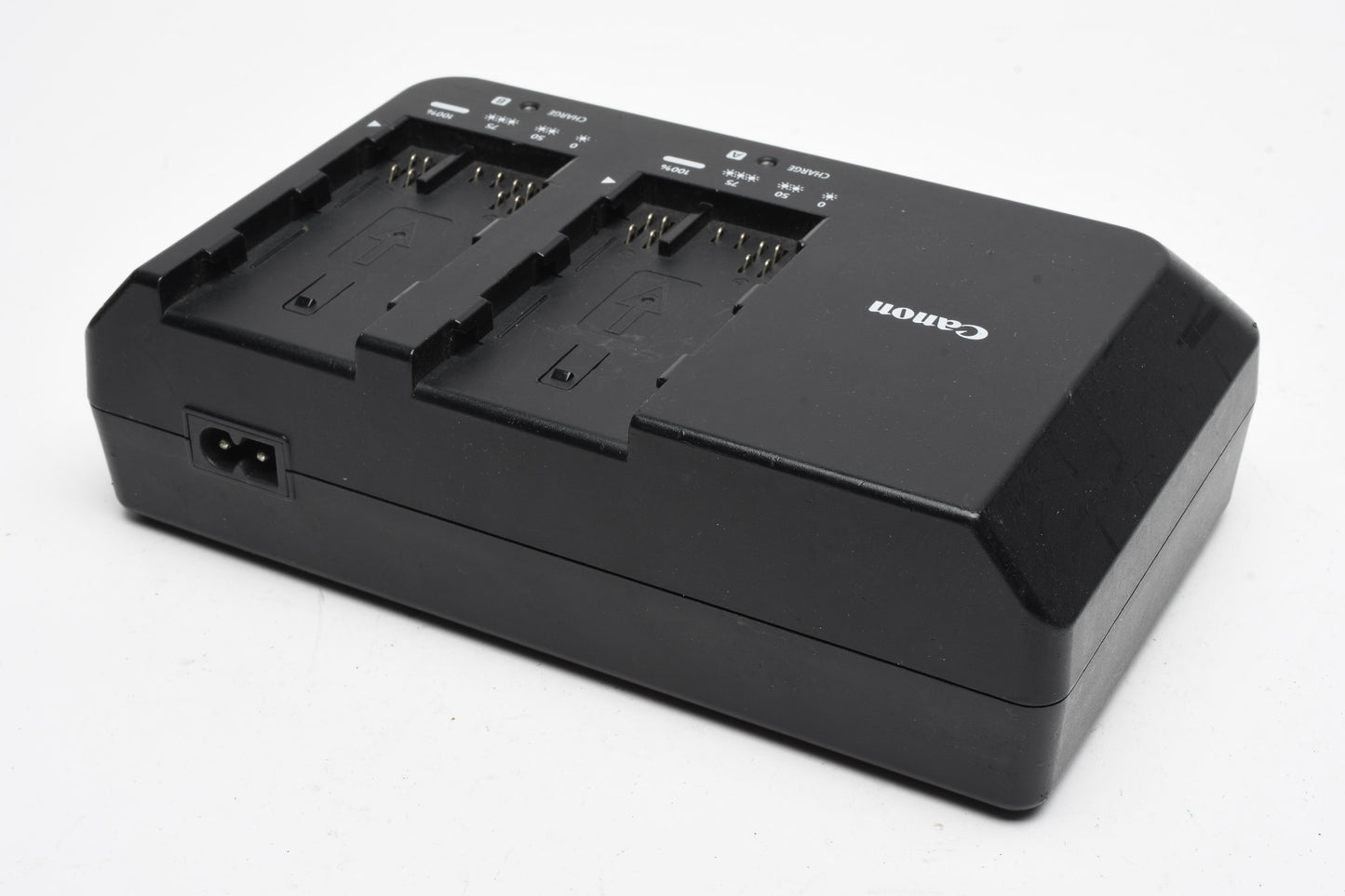 Canon CG-A10 dual battery charger w/ 2X BP-A30 batteries + power cord, great