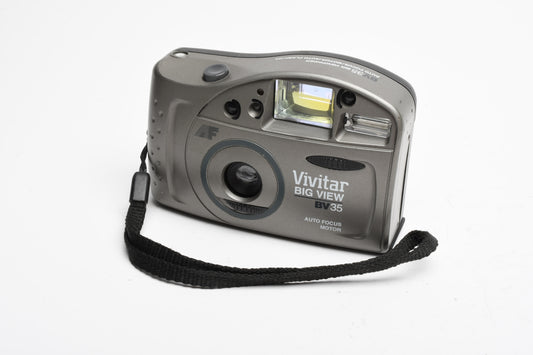 Vivitar Big View BV35 35mm Point&Shoot Camera w/wrist strap, Tested