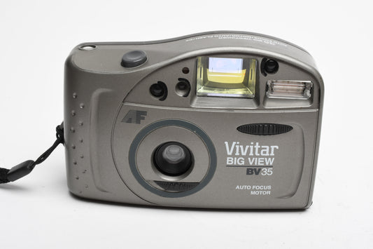 Vivitar Big View BV35 35mm Point&Shoot Camera w/wrist strap, Tested