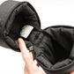 EMS padded lens case ~8x4.5" lens case (Black) w/Velcro belt back