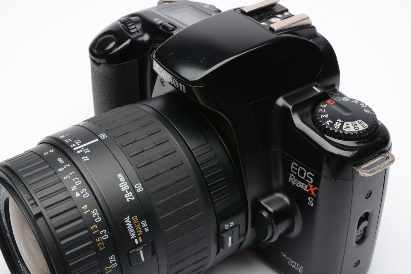 Canon Rebel X S QD 35mm SLR w/Sigma 28-80mm f3.6-5.6 Asph. w/cap, strap