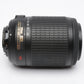 Nikon AF-S Nikkor 55-200mm f4-5.6G ED VR zoom lens, caps + manual