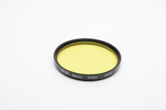 Hoya 55mm K2 Yellow filter, clean in jewel case and box