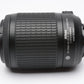 Nikon AF-S Nikkor 55-200mm f4-5.6G ED VR zoom lens, caps + manual