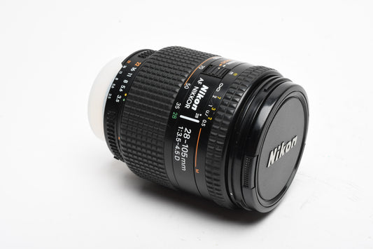 Nikon AF Nikkor 28-105mm f3.5-4.5D macro zoom lens, Caps, Good!