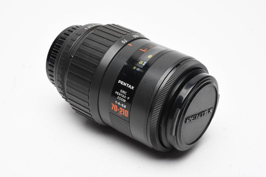 Pentax Takumar-F 70-210mm f4-5.6 AF zoom lens, caps, nice