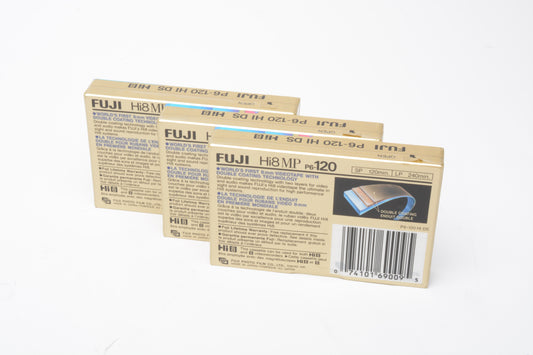 3X Hi 8 Hi-8 Fujifilm P6-120 Video tape cassettes, Sealed