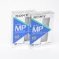 2X Sony 8mm P6-60MP Video 8 tape