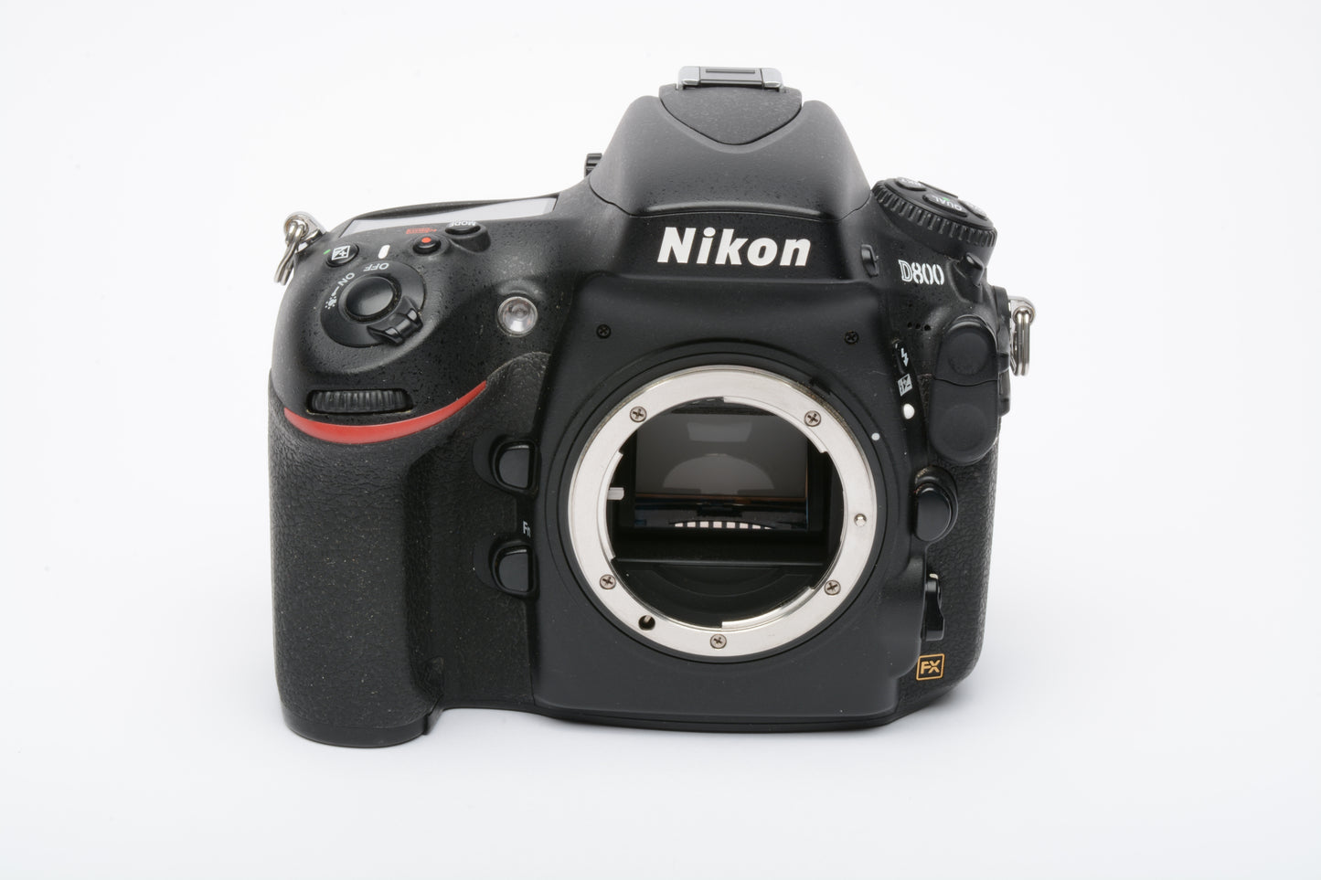 Nikon D800 DSLR body, USA version, batt+charger+USB, only 36K Acts!