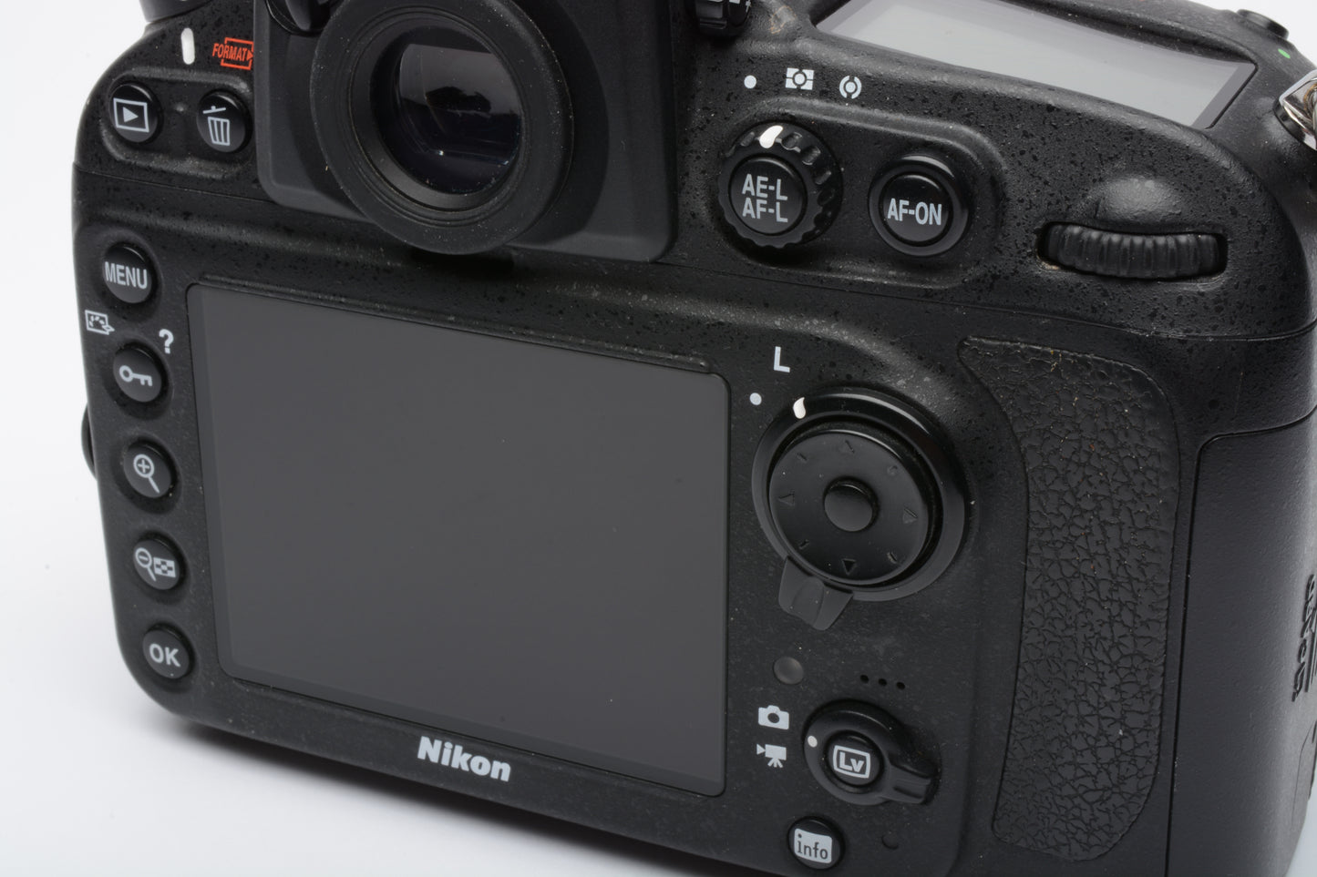 Nikon D800 DSLR body, USA version, batt+charger+USB, only 36K Acts!