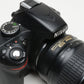 Nikon D3200 DSLR w/18-55mm f3.5-5.6G VR zoom, batt+charger+strap+manual 34K Acts