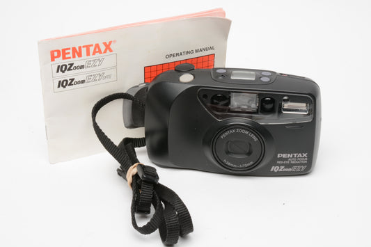 Pentax IQZoom EZY 35mm Point&Shoot camera, strap, manual, tested