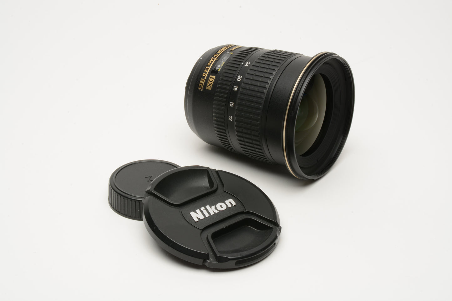 Nikon AF-S Nikkor 12-24mm f4G ED DX w/Caps, USA Version, Very clean!
