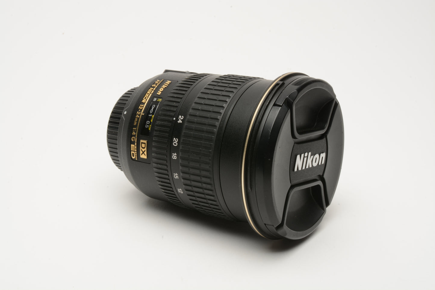 Nikon AF-S Nikkor 12-24mm f4G ED DX w/Caps, USA Version, Very clean!