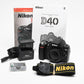 Nikon D40 DSLR body, batt+charger, ONLY 693 Acts!! Great