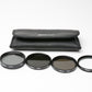 Set of 4 46mm filters (UV, Pola, ND4, ND8) in pouch, clean