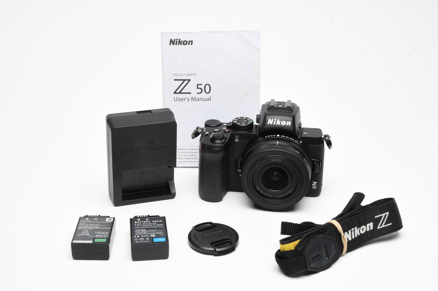 Nikon Z50 Mirrorless w/16-50mm f3.5-6.3 DX zoom, 2batts, charger, 4239 Acts!