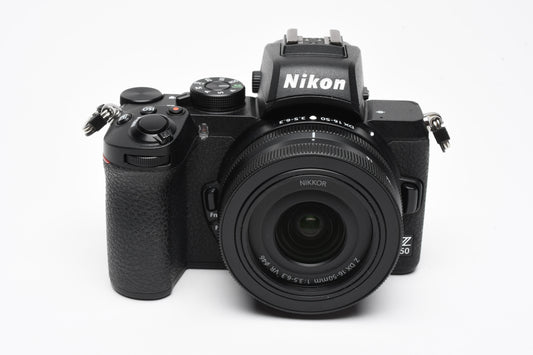 Nikon Z50 Mirrorless w/16-50mm f3.5-6.3 DX zoom, 2batts, charger, 4239 Acts!