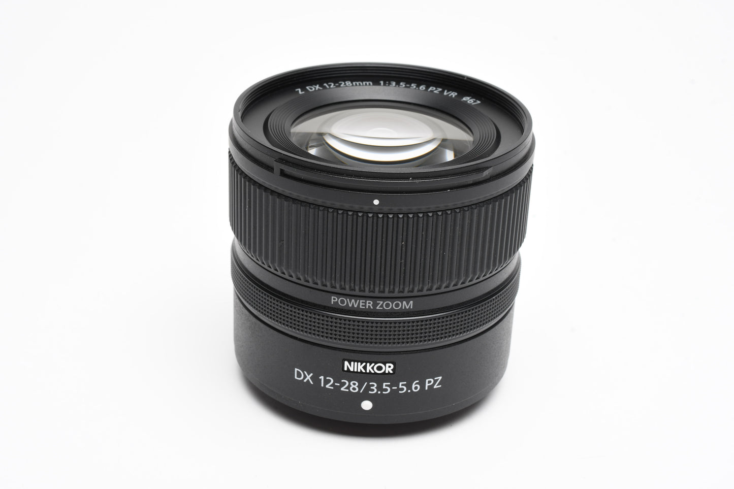 Nikon Nikkor DX 12-28mm f3.5-5.6 PZ zoom lens, Hood, Caps, Mint-