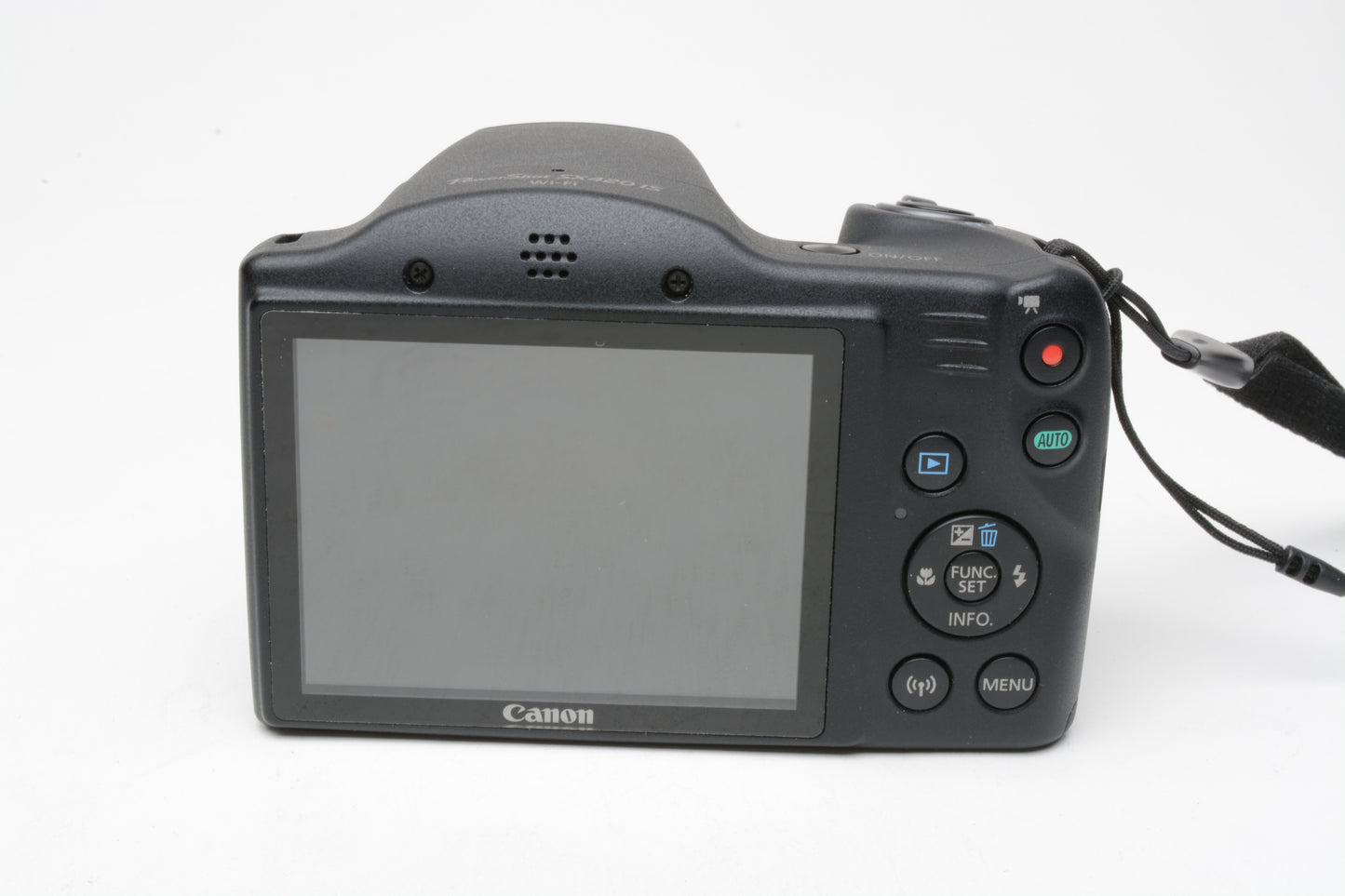 Canon SX420 IS Digital Point&Shoot camera, case, 2batts, charger, SD card, Mint-