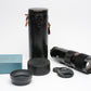 Tamron 80-250mm f3.5 Telephoto zoom lens, caps + lens hood + case, Minolta MD