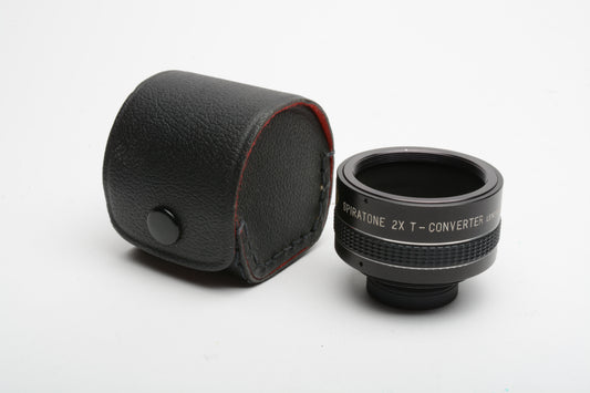 Spiratone 2X T Teleconverter (2X T-Mount Teleconverter) in case