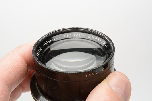 Emil Busch Nicola-Perscheid 21cm f4.5 lens very rare! *Read