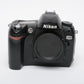 Nikon D70 DSLR body w/2batts, charger, strap, book, 33K Acts