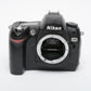 Nikon D70 DSLR body w/2batts, charger, strap, book, 33K Acts