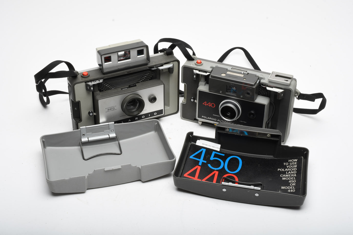 2X Polaroid Land cameras 320 & 440, nice & clean